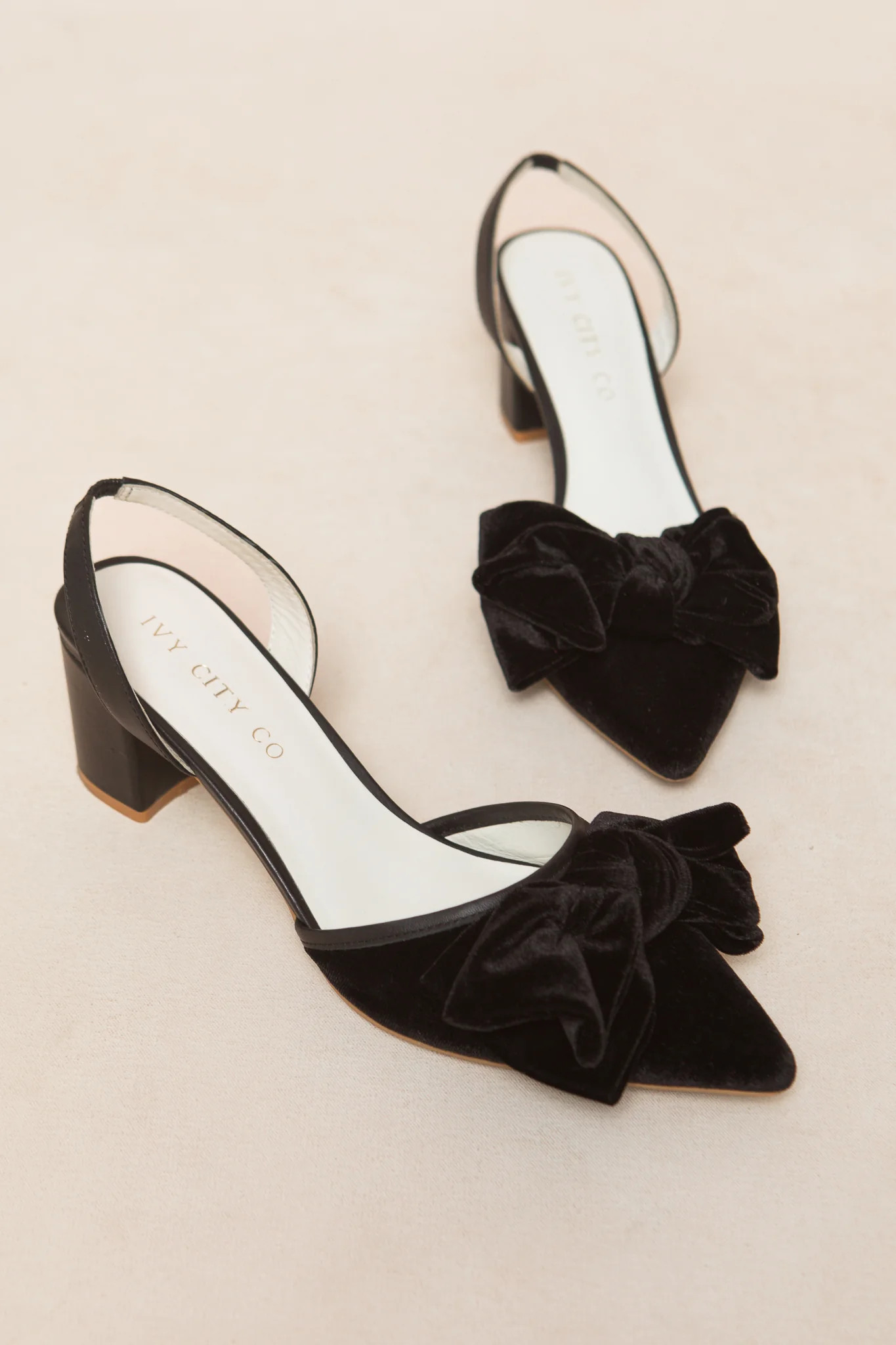Eloise Black Bow Heel | Ivy City Co
