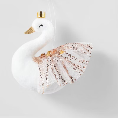 Swan Christmas Tree Ornament Rose Gold Wings - Wondershop™ | Target