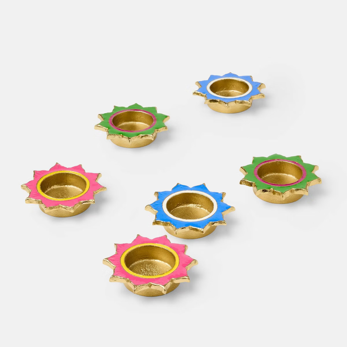 6pc Diwali Design Decorative Diyas | Target