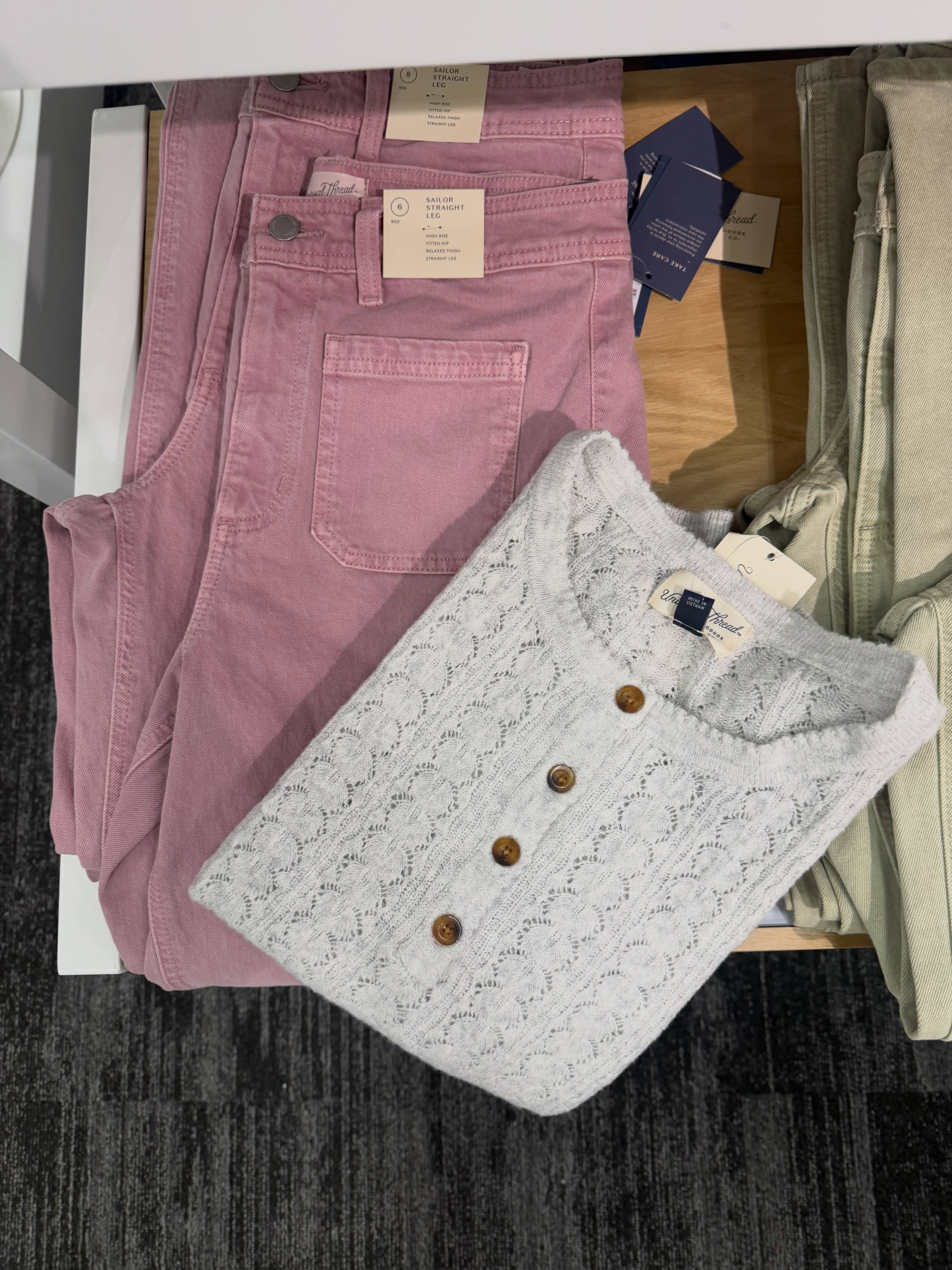 Women's High-Rise Sailor Straight Jeans - Universal Thread™ Mauve 8 | Target