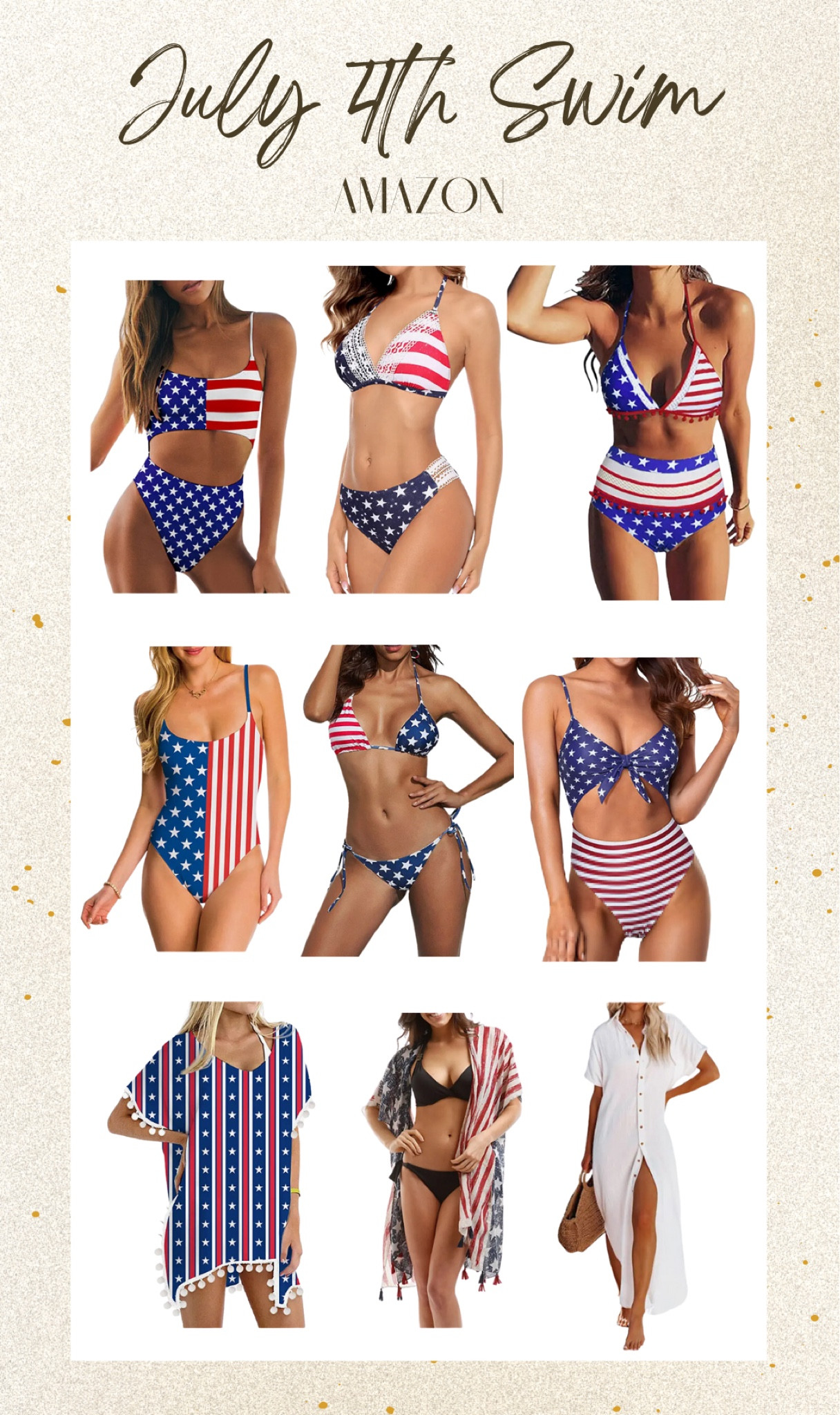 July 4th Swim ❤️💙 

Amazon, summer, swim, swimsuits, bikini, July 4th, independence day, America, USA, coverups, boat day, pool day 

#LTKswim #LTKunder50 #LTKSeasonal