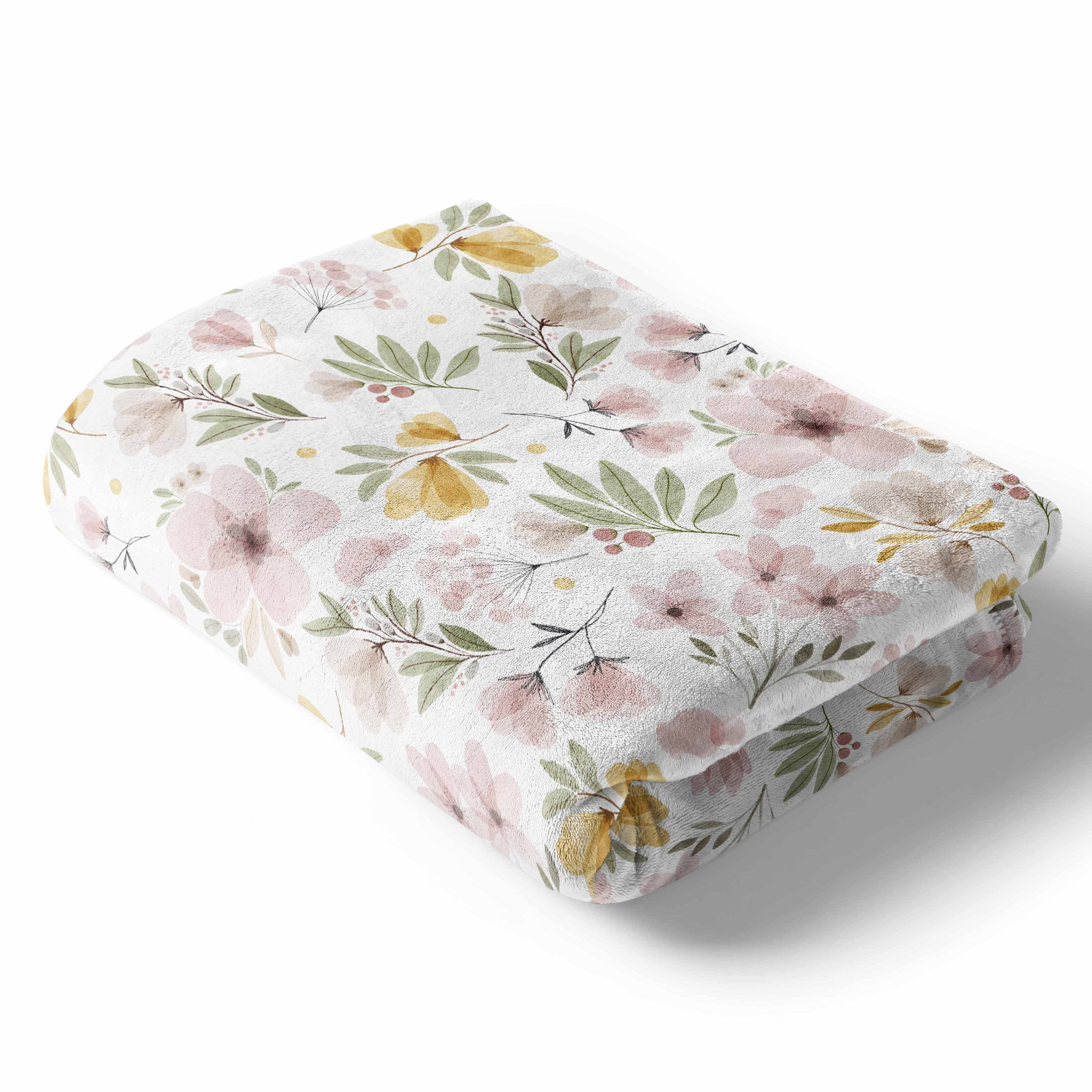 Maeve's Mauve & Mustard Floral Blanket | Caden Lane