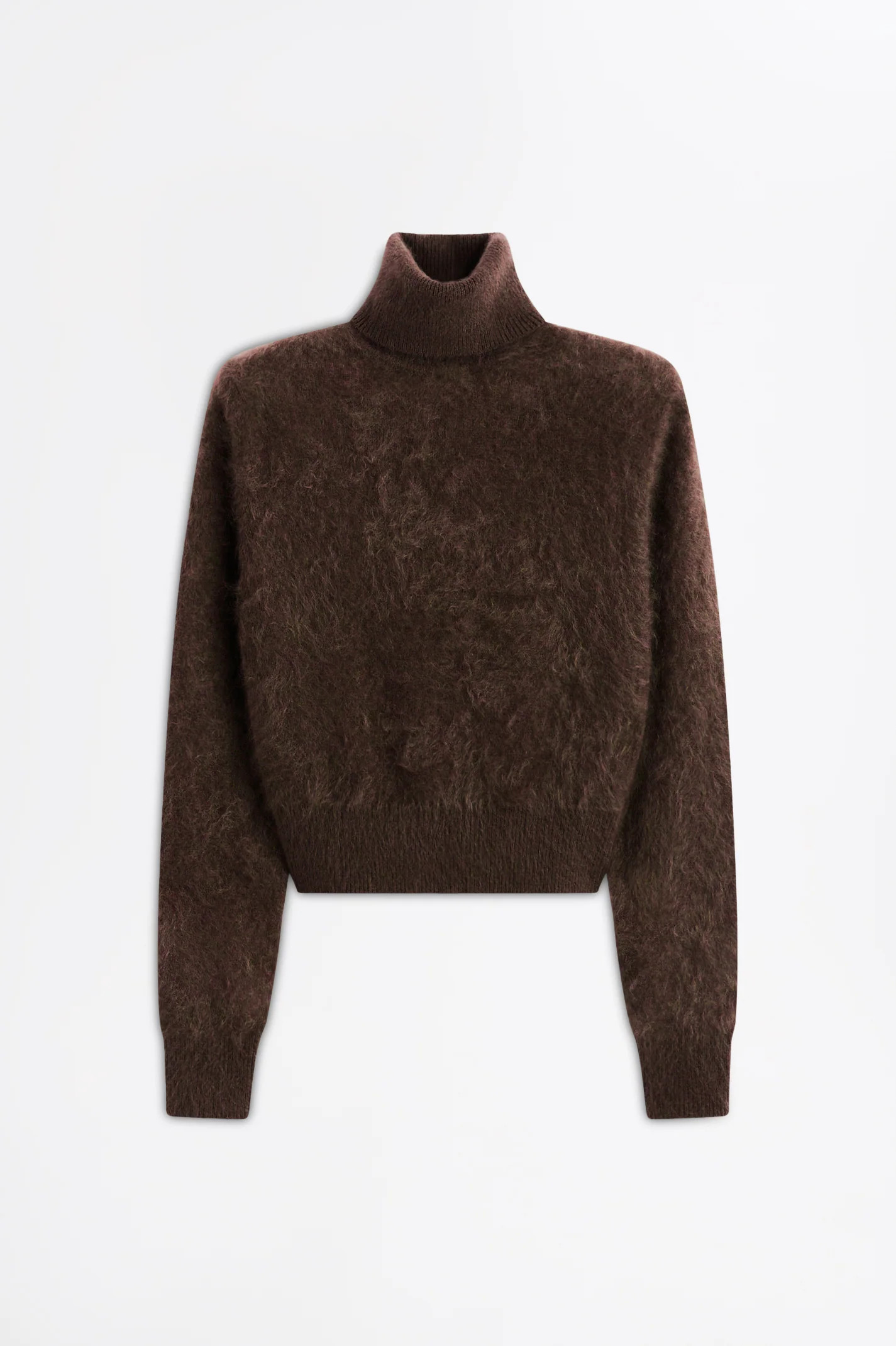 BRUSHED WOOL SHOULDER PAD SWEATER - CHOCOLATE - Scanlan Theodore | Scanlan Theodore AU