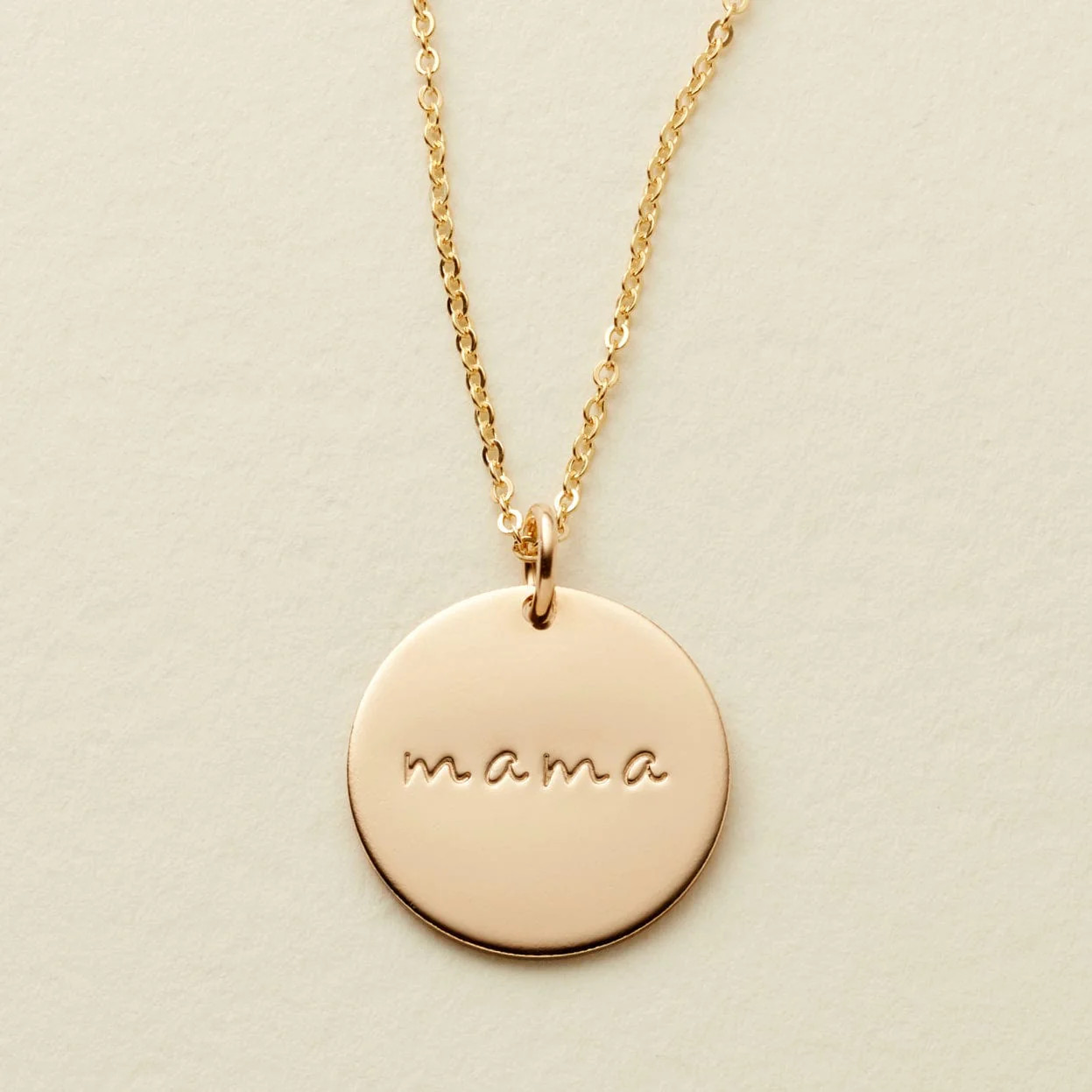 Made By Mary Mama Disc Necklace | Hand Stamped, Handmade w/ Love | Made By Mary | Made By Mary
