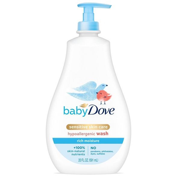 Baby Dove Rich Moisture Sensitive Skin Hypoallergenic Wash - 20 fl oz | Target