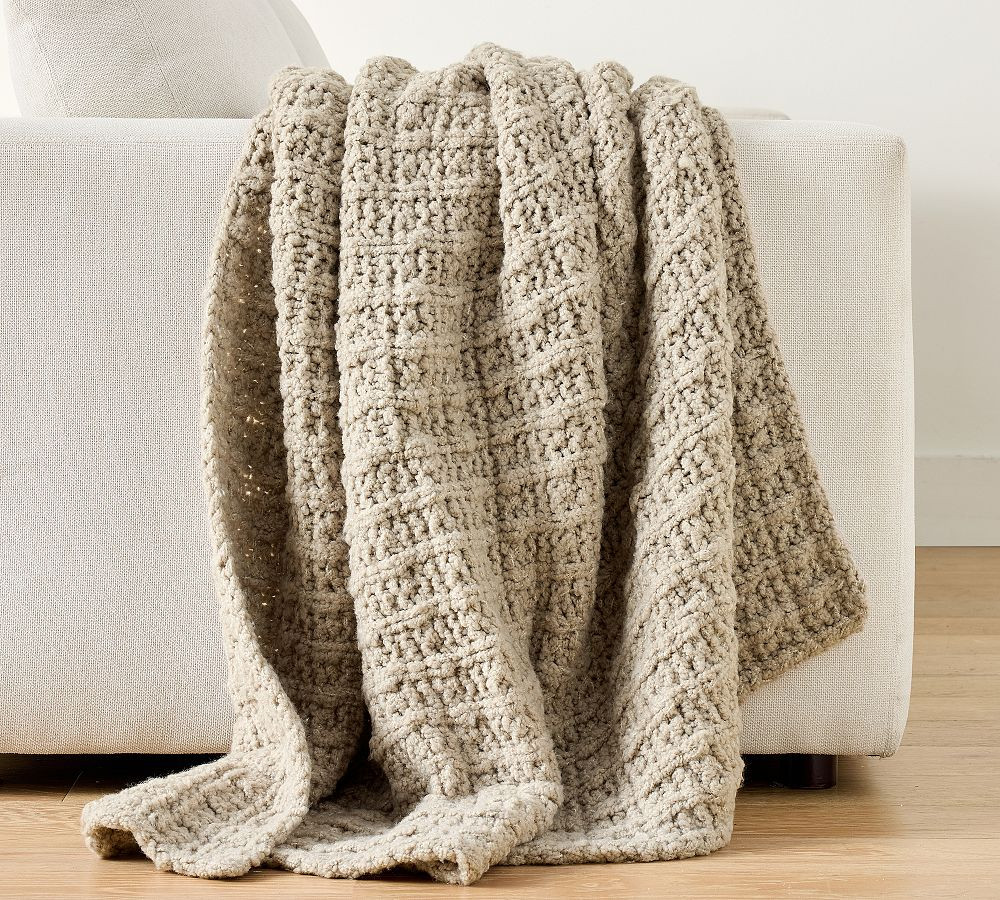 Plaid Chunky Knit Throw | Pottery Barn (US)