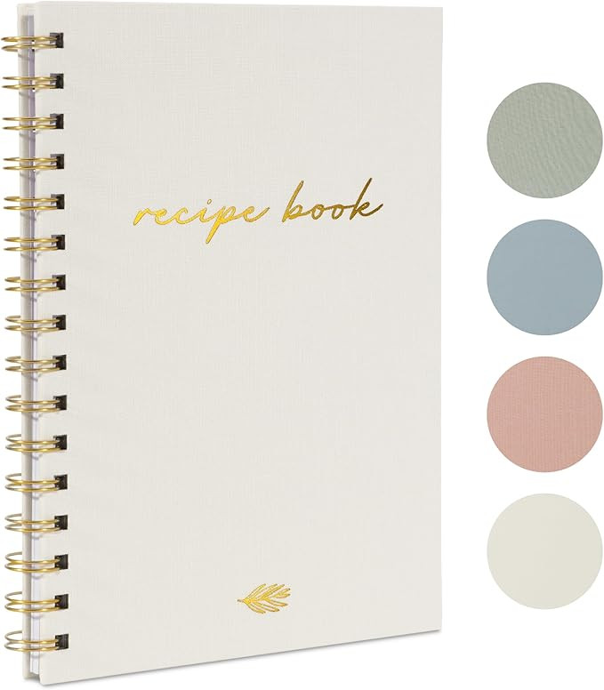 ZICOTO Aesthetic Blank Recipe Book with Linen Cover - The Perfect Recipe Notebook to Write in You... | Amazon (US)