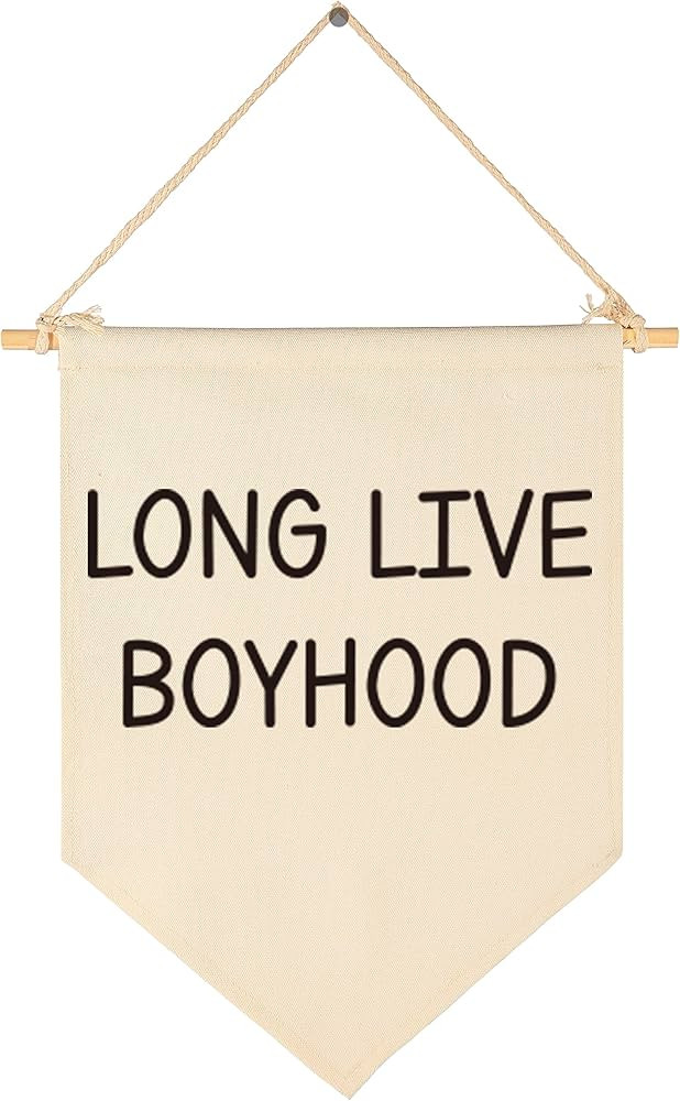 Long Live Boyhood-Home Decor-Wedding Wall Flag-Canvas Hanging Pennant Flag Banner Wall Sign Decor... | Amazon (US)