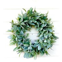 Farmhouse WreathLambs Ear WreathWreathsFixer Upper DecorFarmhouse DecorHousewarming GiftGreenery WreathDoor WreathHome DecorWreath | Etsy (US)