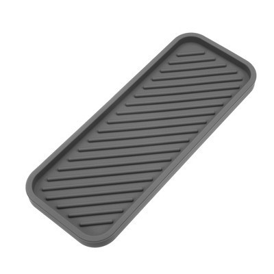 Unique Bargains Soap Dish Soap Cleaning Storage Keep Soap Dry for Bathroom Silicone 8.98''x3.54'' 1Pcs Gray | Target