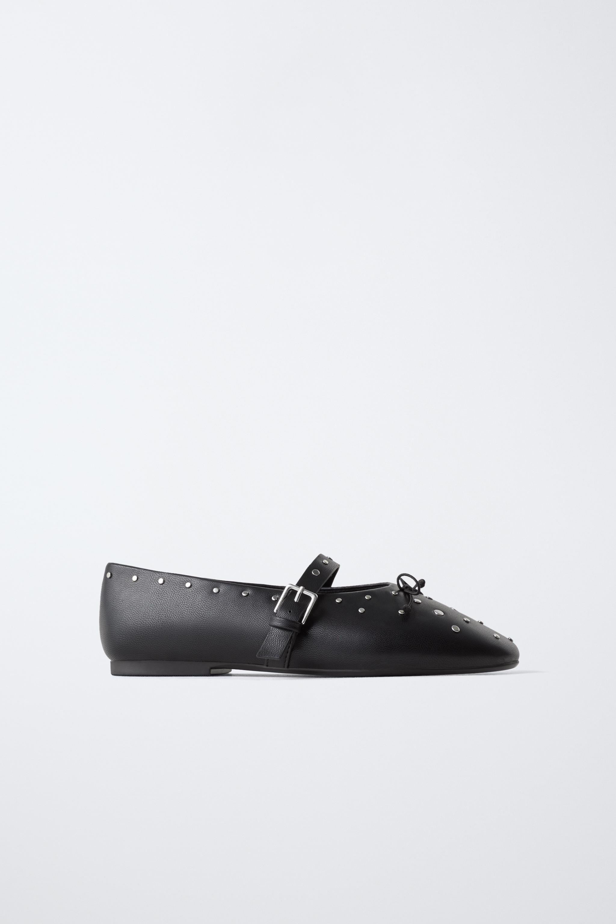 STUDDED BALLET FLATS | Zara US