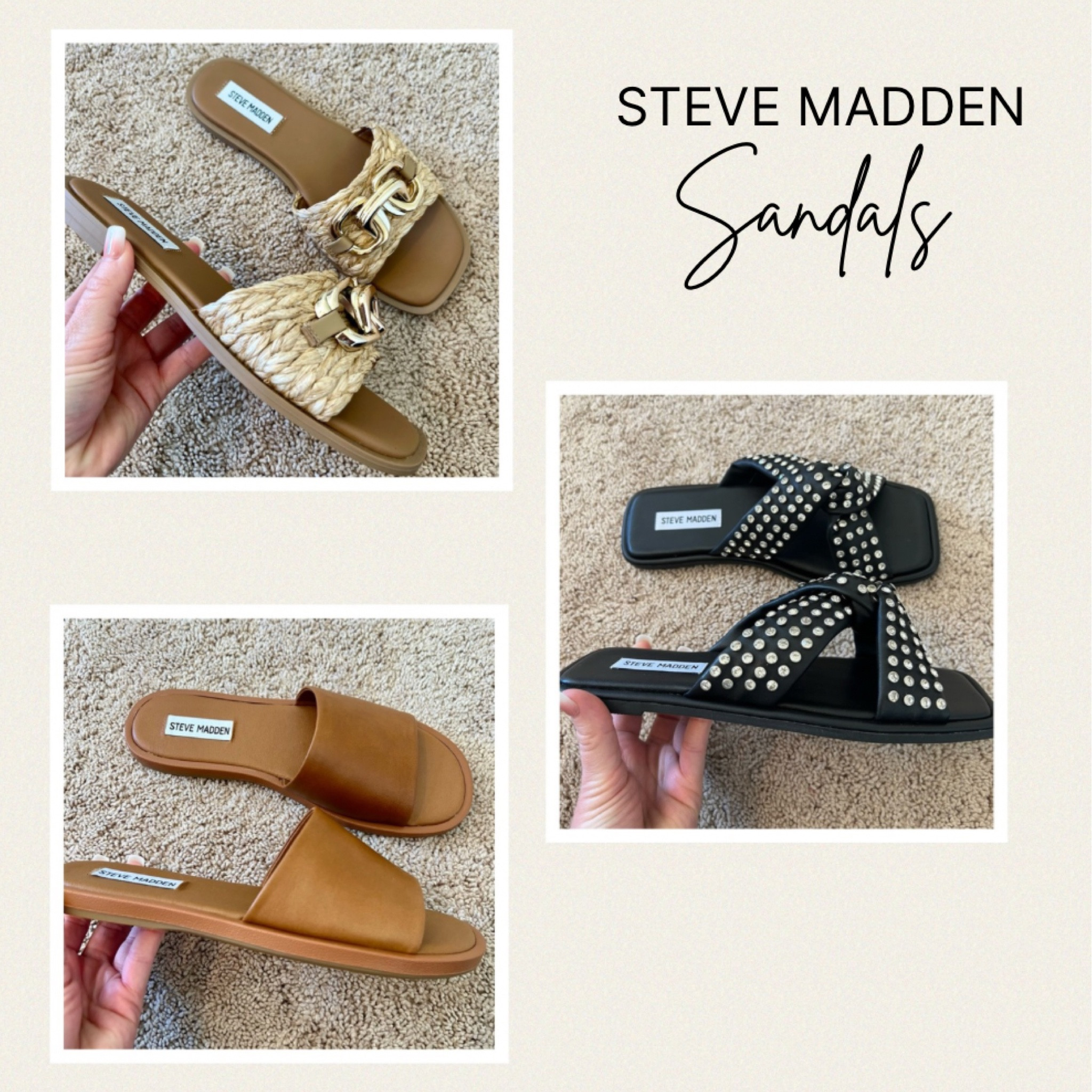 Loving my new sandals from Steve Madden! All fit TTS. 
Summer sandals, spring, flat, slides, dressy, casual, statement, raffia, leather, rhinestones, stylish, comfortable 

#LTKshoecrush #LTKSeasonal #LTKtravel