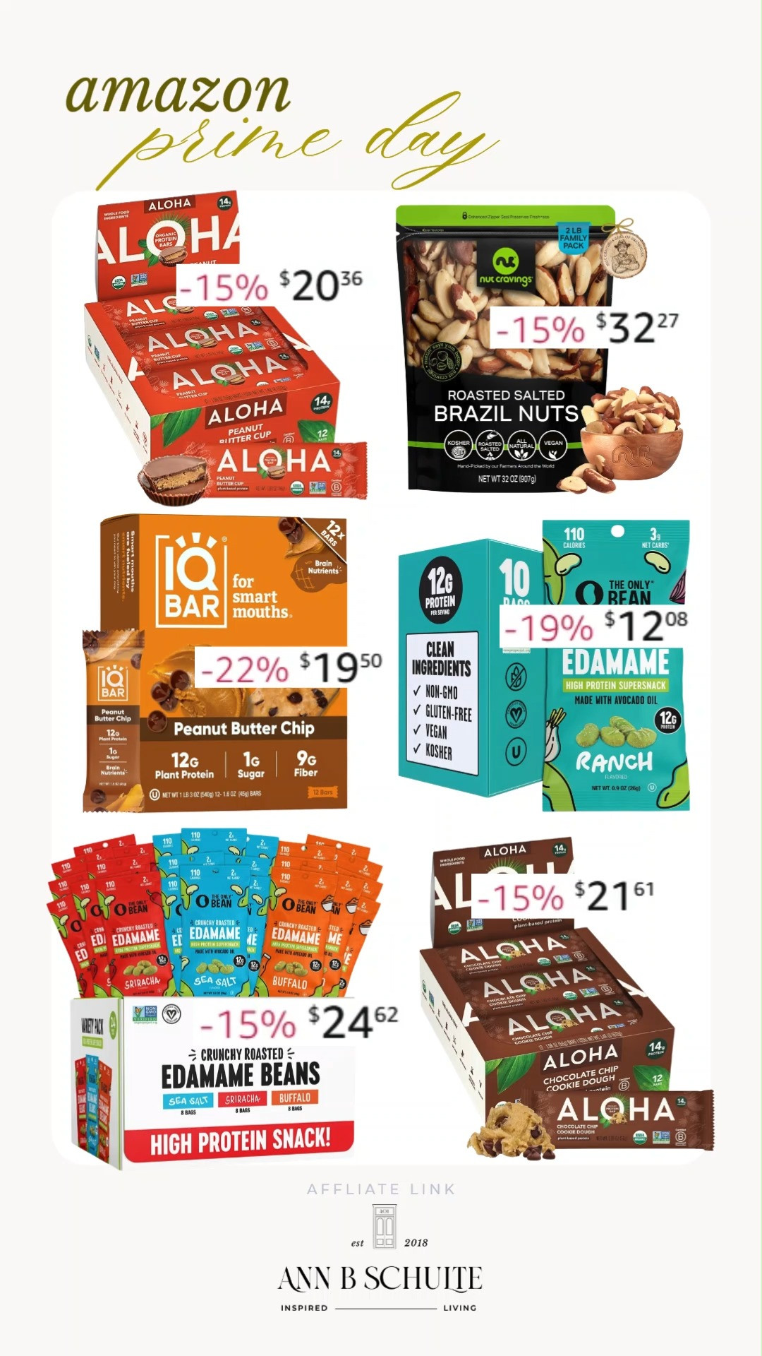 Need a healthy snack? Check out these protein-packed bars and edamame snacks! Perfect for any time of day. Grab them now and stay energized! 💪🌱 #HealthySnacks #AmazonFinds #PrimeDayDeals 

 #LTKSaleAlert #LTKTravel
