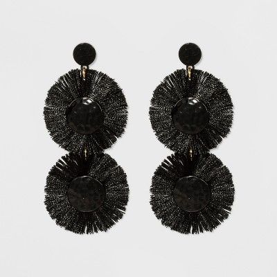 SUGARFIX by BaubleBar Monochrome Fringe Drop Earrings - Black | Target