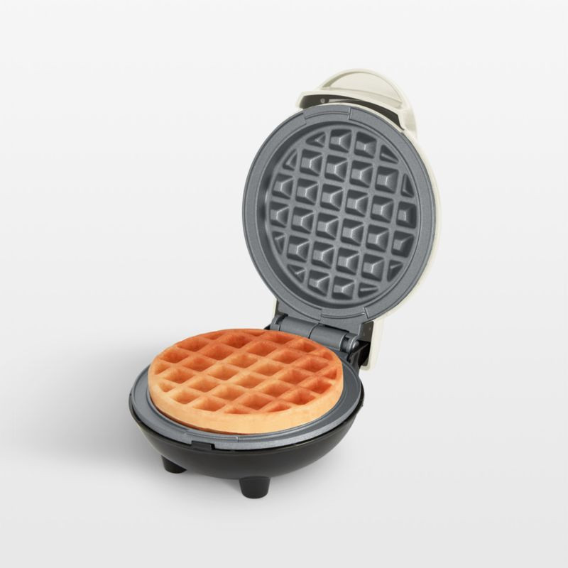 Dash Cream Mini Waffle Maker with Ceramic Nonstick Plates + Reviews | Crate & Barrel | Crate & Barrel