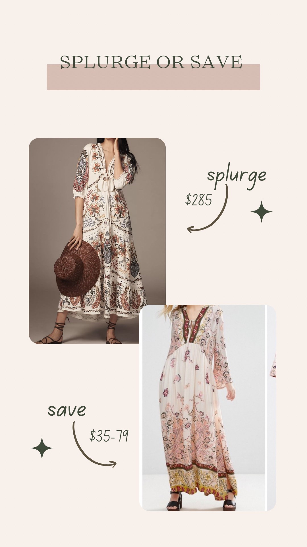 That splurge 😍 Farm Rio brand from anthropology, I’d wear a size small. Splurge is an old free people design that I found on Poshmark, only a few listings and sizes! Act fast   

#LTKFindsUnder100 #LTKStyleTip