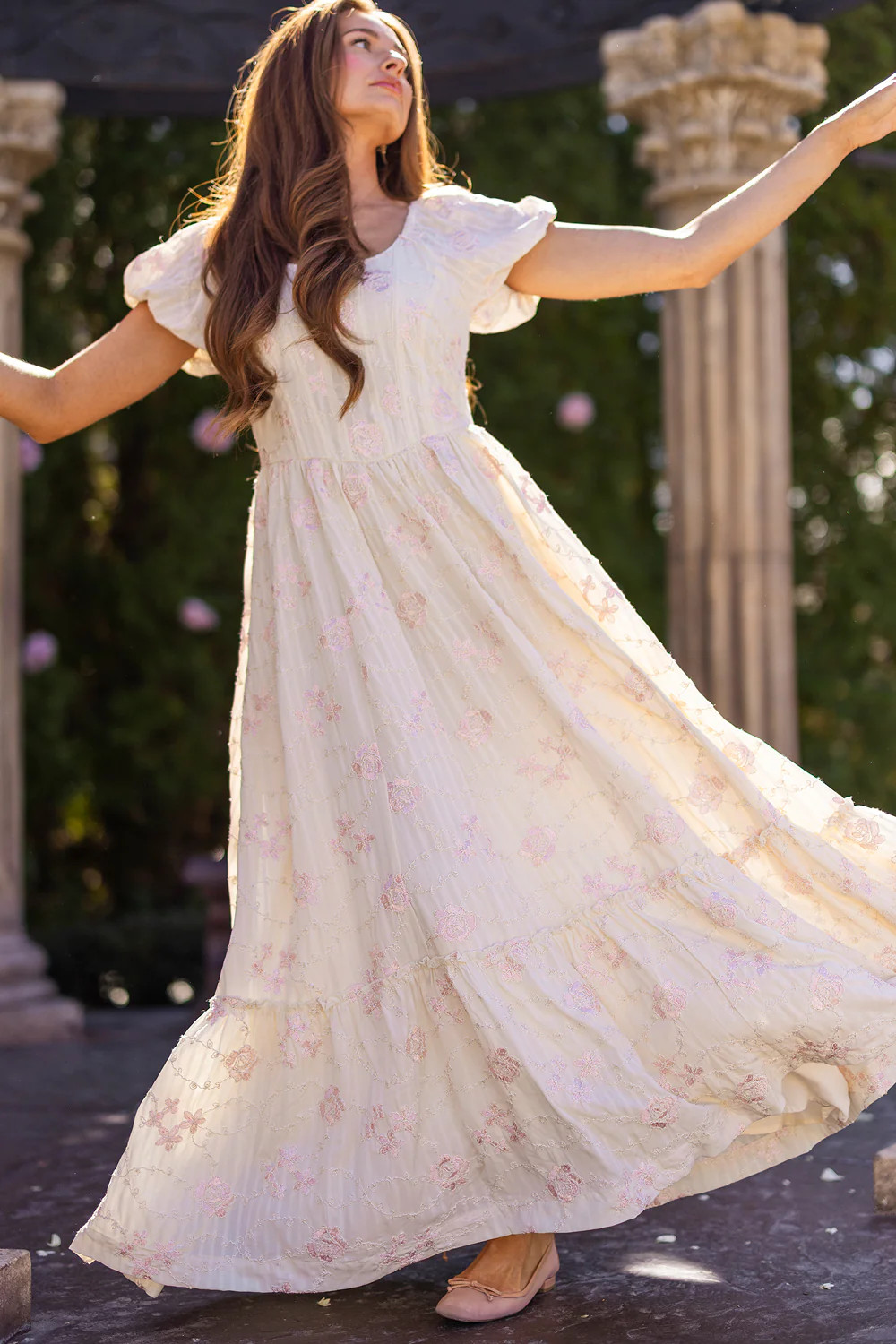 Tara Dress in Gilded Rose Stripe | Ivy City Co