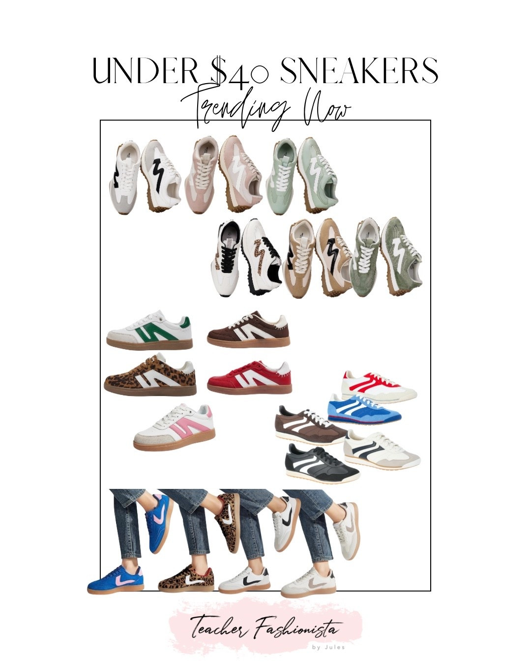 Trending sneakers in 2026 under $40! Amazon and Walmart picks! Wear with leggings, jeans, shorts, skirts/dresses and even trousers!

#LTKSaleAlert
