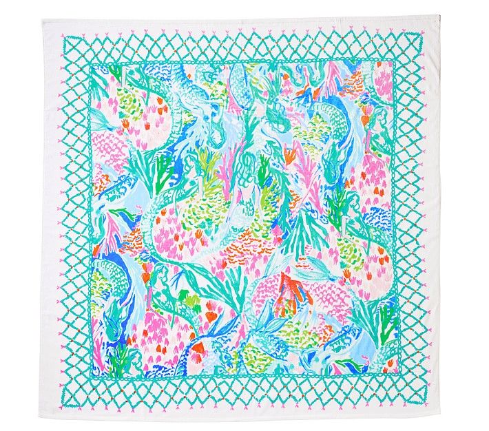 Lilly Pulitzer Mermaid Cove Family Towel | Pottery Barn Kids