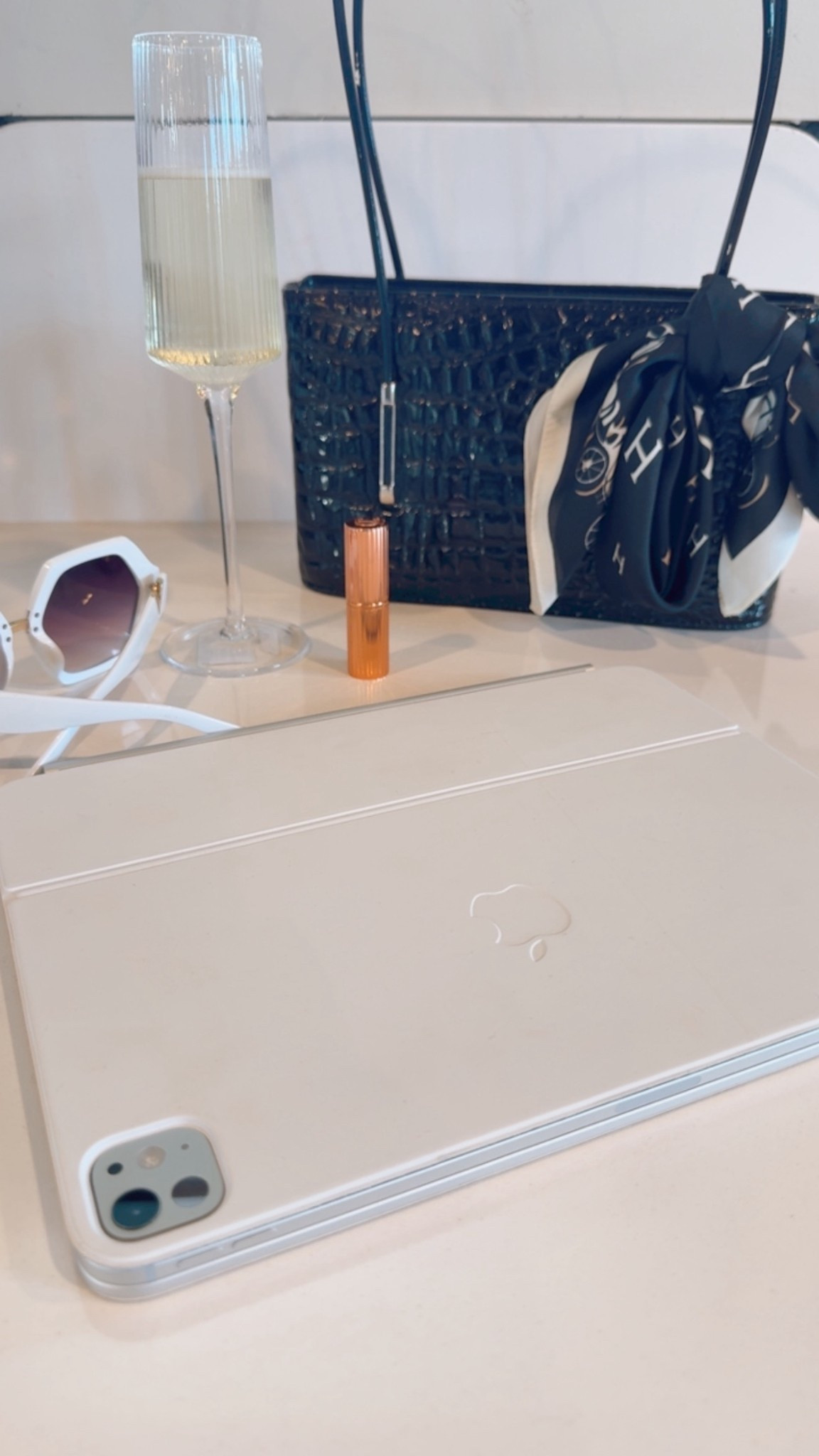 Work day essentials - lipstick, scarf, and sun glasses! 

#LTKWorkwear #LTKFindsUnder100 #LTKOver40