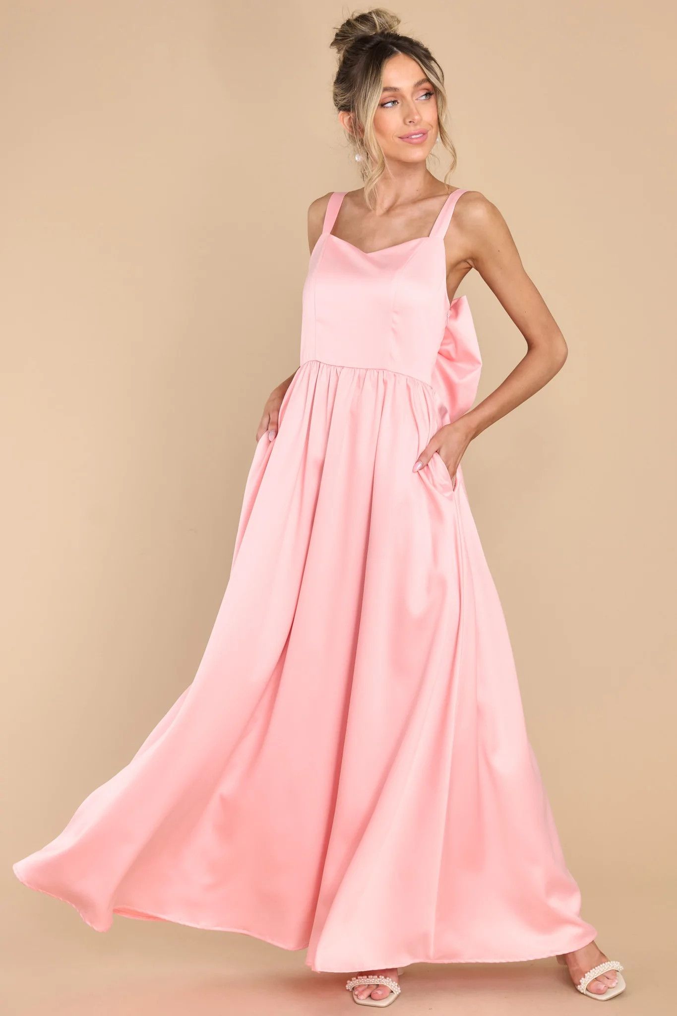 Light Up My Life Light Pink Maxi Dress, Pink Style, Pink Fashion, Pink Outfit Ideas | Red Dress 