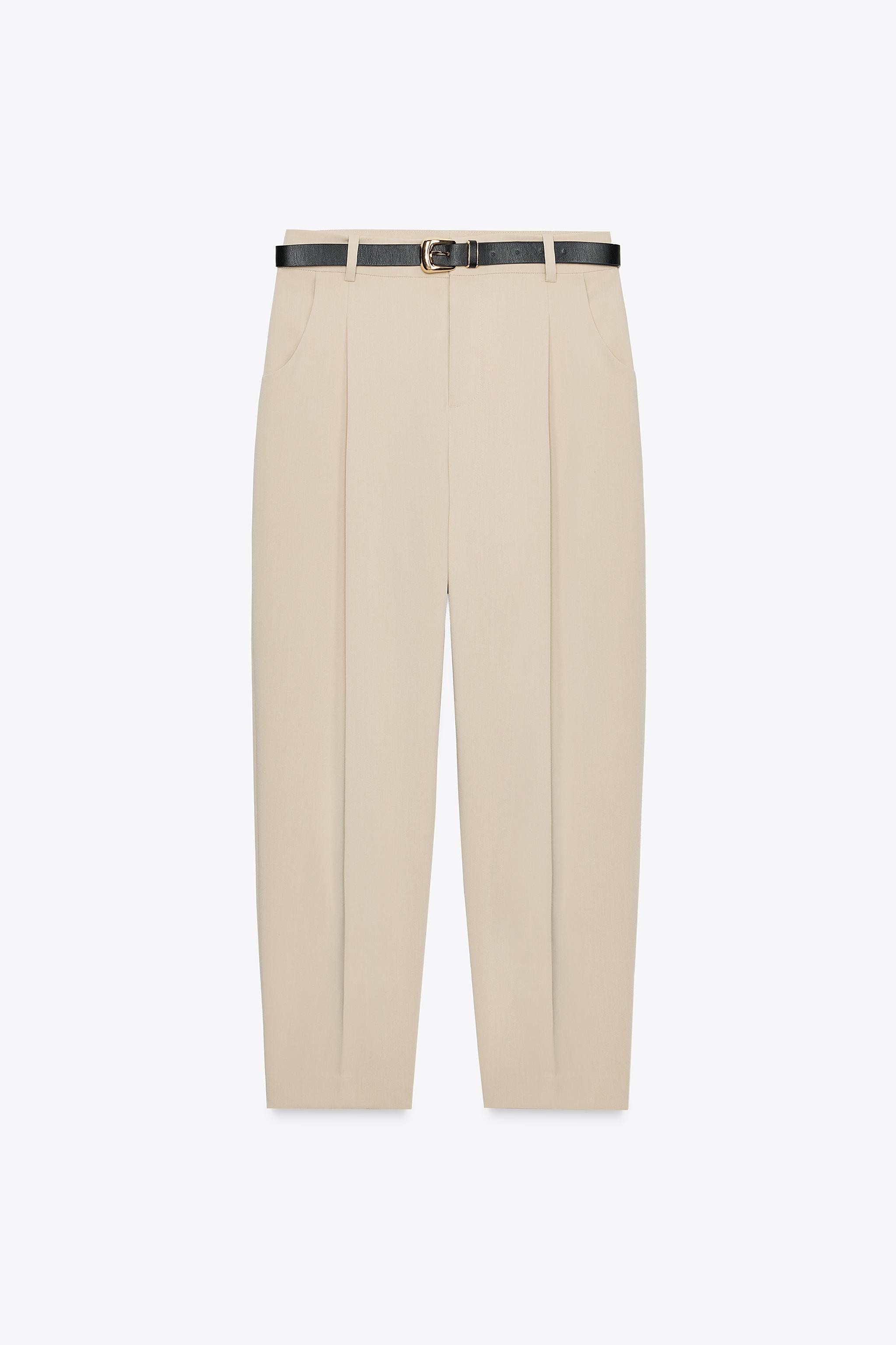 DARTED TROUSERS WITH BELT | Zara US
