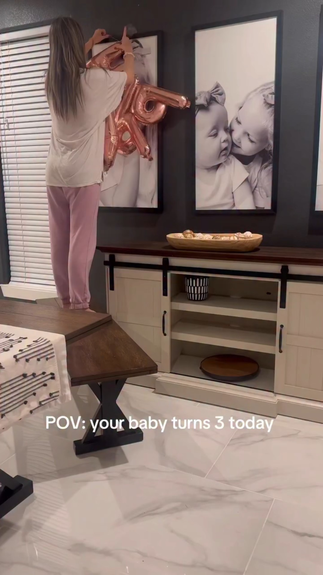 THREE years of our Summer girl! Our sweet, funny, fearless girl— we love you so much! Happy 3rd Birthday Summer! #birthdaysetup #thirdbirthday #threeyearsold