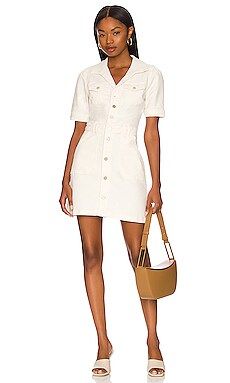 PAIGE Mayslie Denim Dress in Blank Canvas from Revolve.com | Revolve Clothing (Global)