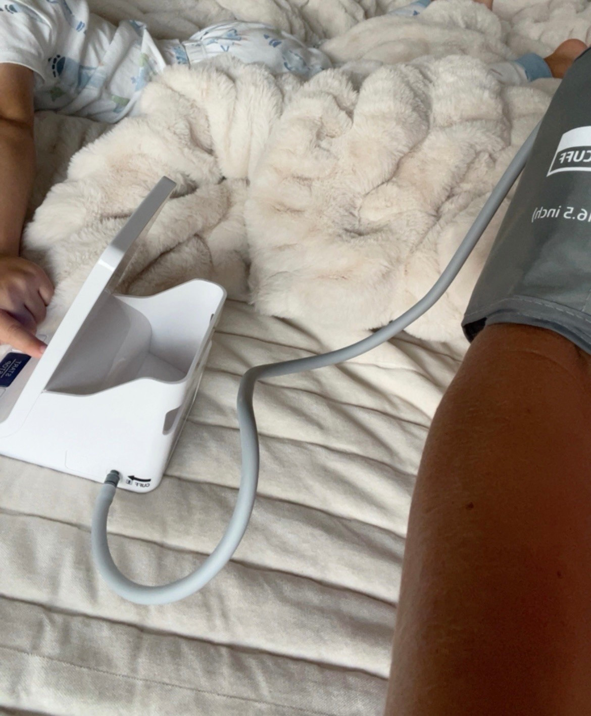 Clinical trials mean I have to check my blood pressure regularly. Today, I had the sweetest little helper. 

My toddler insisted on helping with the blood pressure monitor, reminding me that even in the middle of cancer treatment, there are moments of joy, love, and laughter that make the hard days a little lighter.