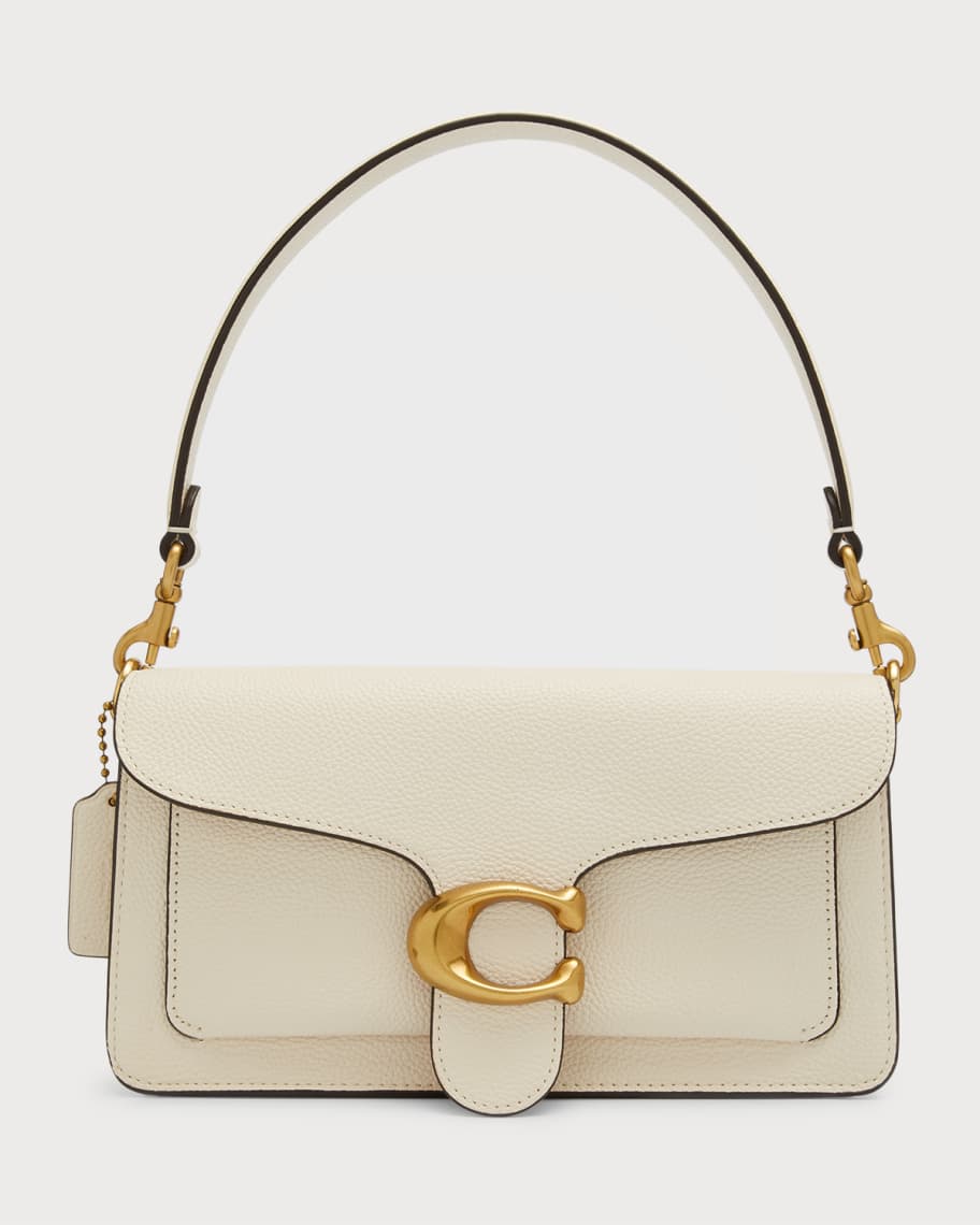 Pebbled Polished Shoulder Bag | Neiman Marcus