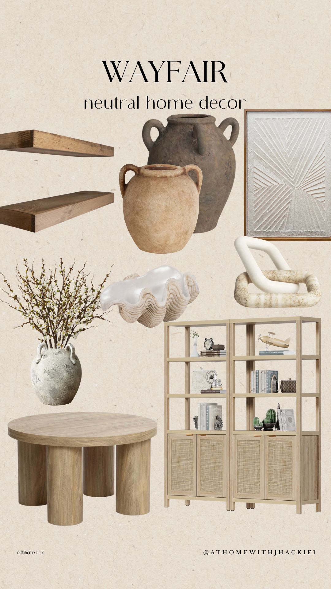 Wayfair neutral home decor, neutral decor ideas, wayfair living room decor, modern organic home decor, earthy home decor, neutral shelves wayfair, decorative vases wayfair, coffee table decor neutral, wayfair bookcase styling, textured wall art wayfair, beige home accessories, warm minimal decor, organic modern decor finds, wayfair home styling, neutral decorating ideas 

 

#LTKHome