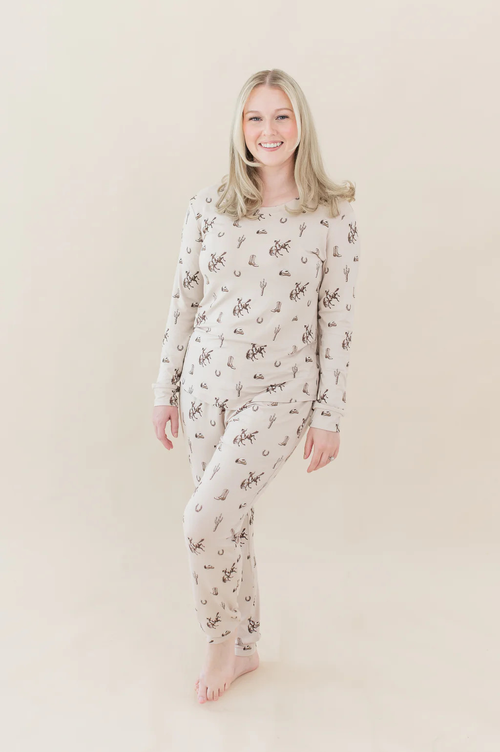 Women's Jogger Pajama Set in Classic Cowboy | Kyte Baby