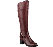 Marc Fisher Leather Riding Boots w/ Hardware Accent - Kierra | QVC