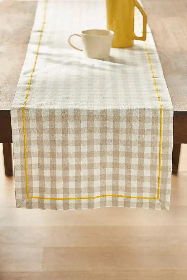 Ginny Gingham Table Runner | Anthropologie (US)