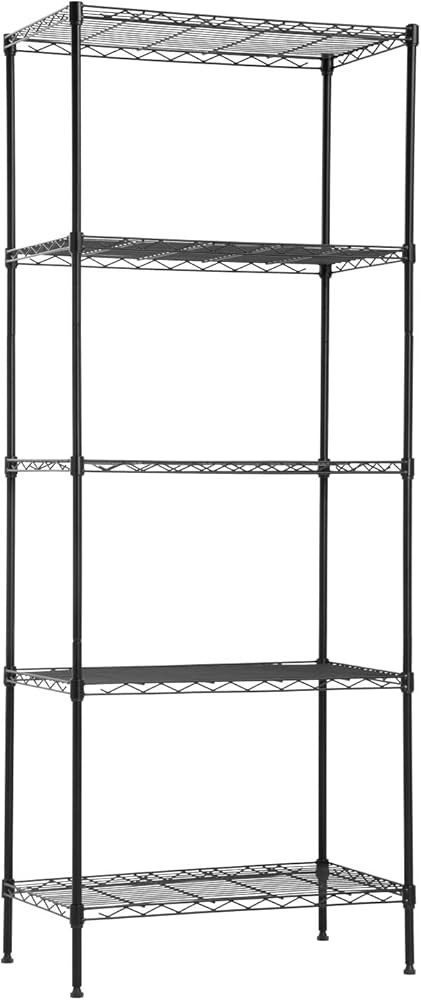 PayLessHere 14" D×24" W×60" H Wire Shelving Unit Metal Commercial Shelf with 5 Tier Layer Rack ... | Amazon (US)