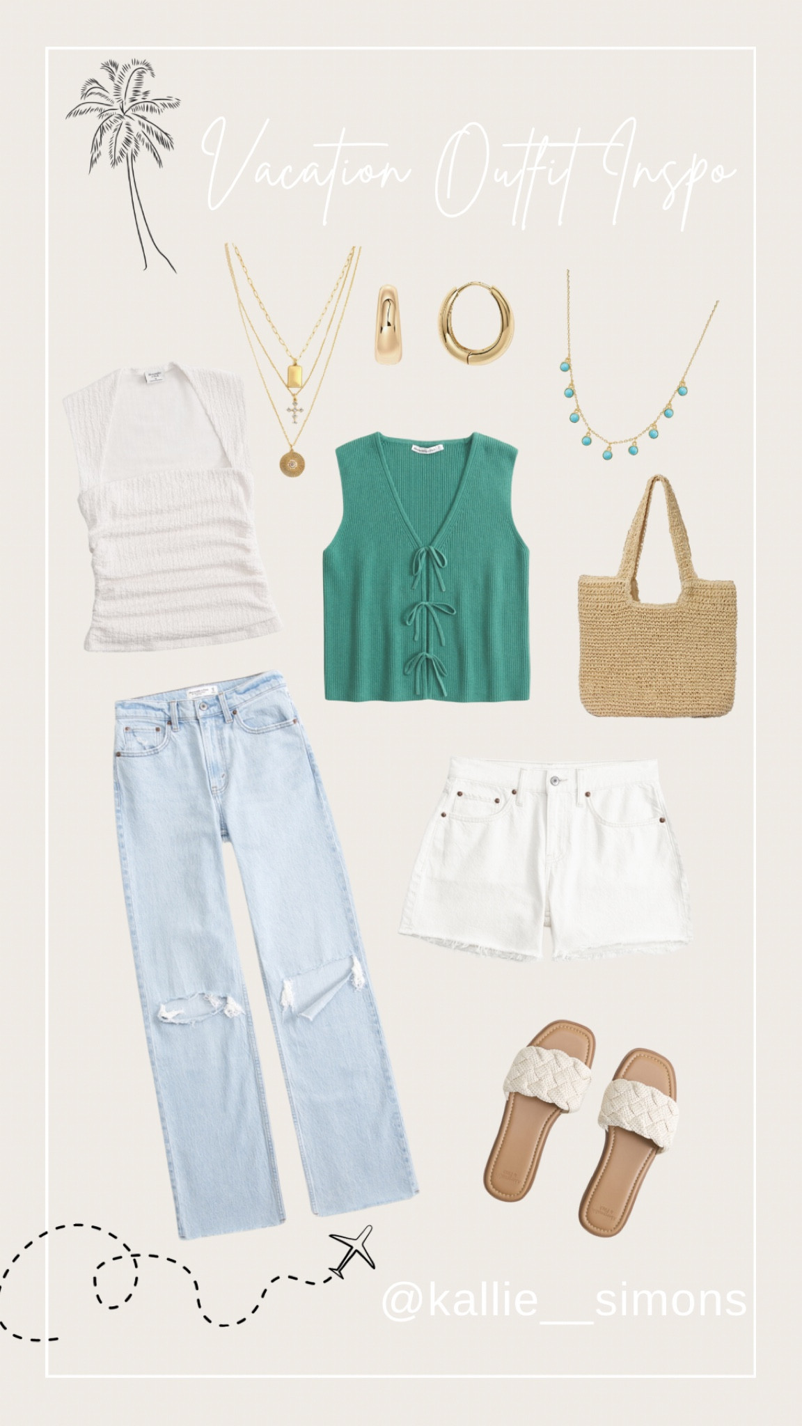 Vacation outfit inspo 
Summer outfit inspo 
Summer bikini bathing suit cover up
Resort wear 
Resort inspo vacation inspo 
Beach bag 
Summer sandals 
Summer jewelry 
Abercrombie finds 
Abercrombie sale
Summer outfit  
Spring break outfit 
Spring break inspo
Travel inspo 
Beach inspo 
Beach outfit 
Summer jewelry 
Abercrombie jeans 
Summer trends 
Spring trends 
Tie front top 
Green top 
White shorts 
Jean shorts 
Spring shoes 
Spring sandals 
Summer sandals 
Gold jewelry 
Gold hoops 
Amazon jewelry 
Affordable jewelry 
 


#LTKSeasonal #LTKStyleTip #LTKSpring