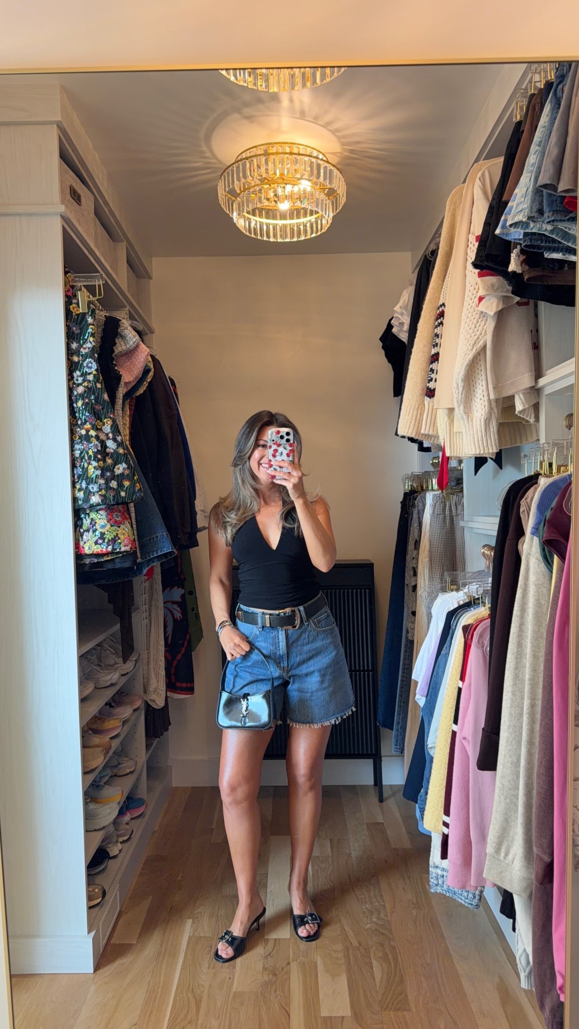 Abercrombie jean shorts paired with black halter top everyday causal look. 

Vivrelle code: emersonhannon 
Wearing small top. 27 in shorts. 

Causal 
Everyday
Jean shorts
Date night
Shopping
Errands


#LTKSeasonal #LTKgrwm #LTKootd