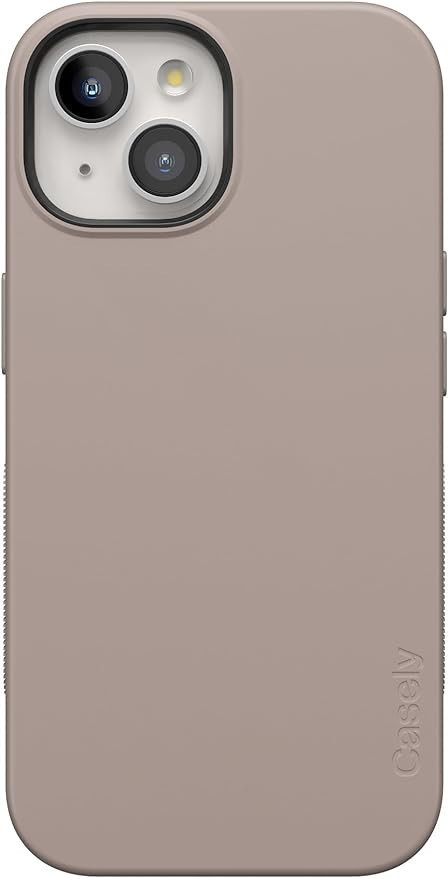 Casely iPhone 15 Case | Taupe on Nude | Neutral Solid Beige Aesthetic Cream | Bold Case | Compati... | Amazon (US)