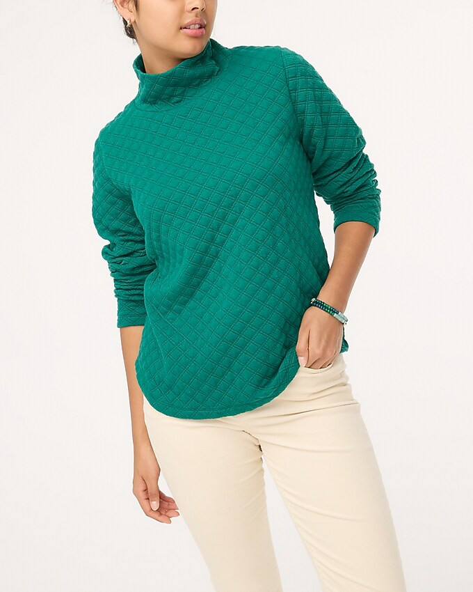best seller4.7(56 REVIEWS)Quilted mockneck pullover 7651 people looked at this item in the last d... | J.Crew Factory
