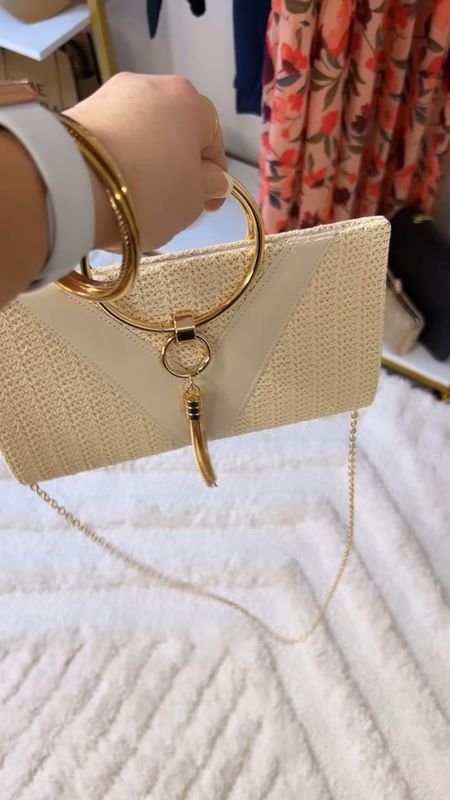 The prettiest clutch for spring and summer! Love that it comes with an attachable chain strap so you can wear it like a crossbody bag too!  

#LTKfindsunder50 #LTKitbag #LTKSeasonal