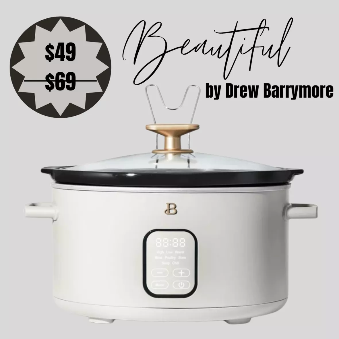  Beautiful 6 Quart Programmable Slow Cooker, Drew