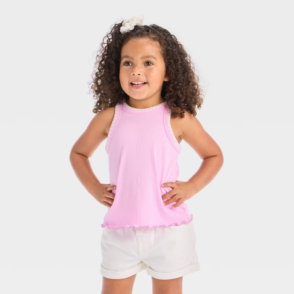Toddler Girls' Striped Ribbed T-Shirt - Cat & Jack™ | Target