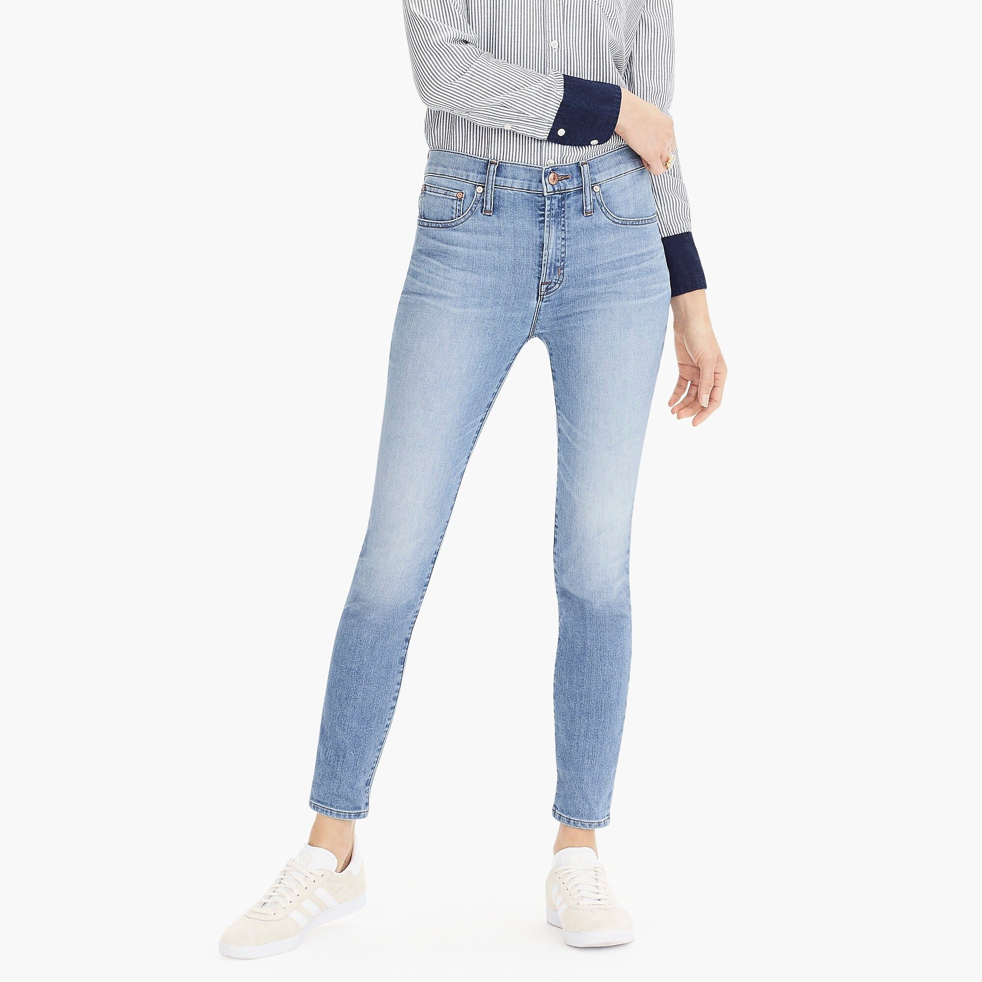 9" high-rise toothpick eco jean in light blue wash | J.Crew US