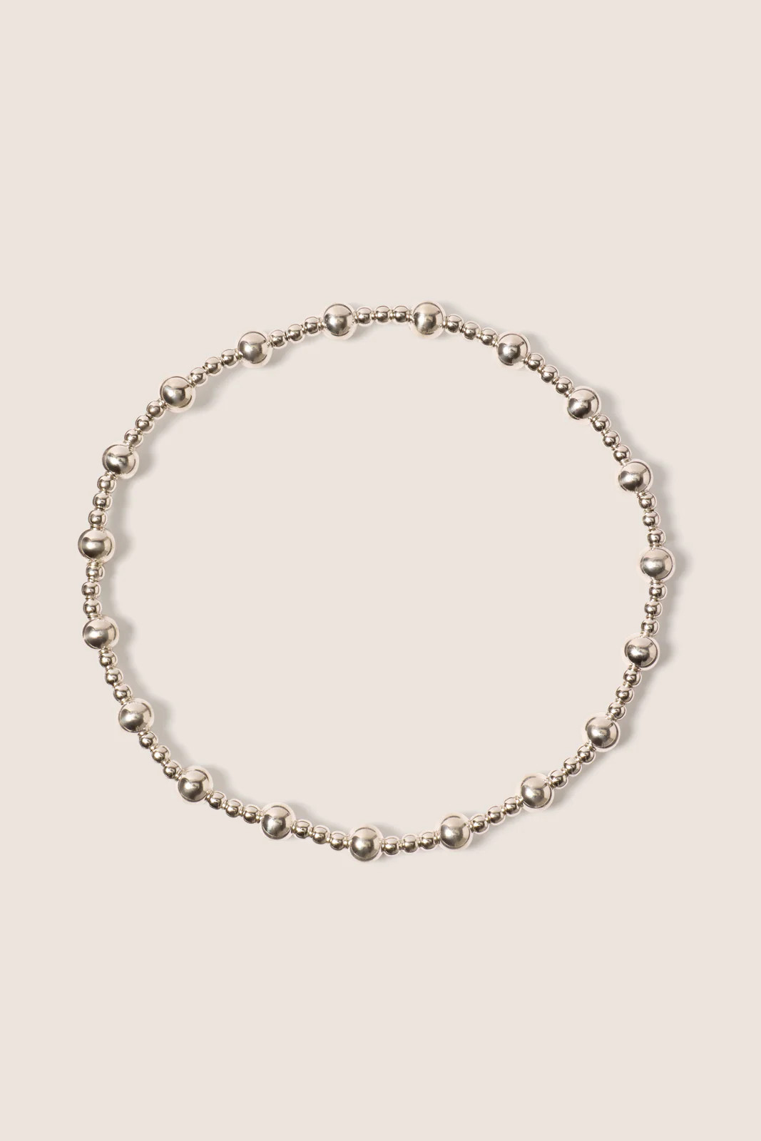 ENEWTON Women's Classic Sincerity Pattern 4mm Bead Bracelet, Silver | Evereve