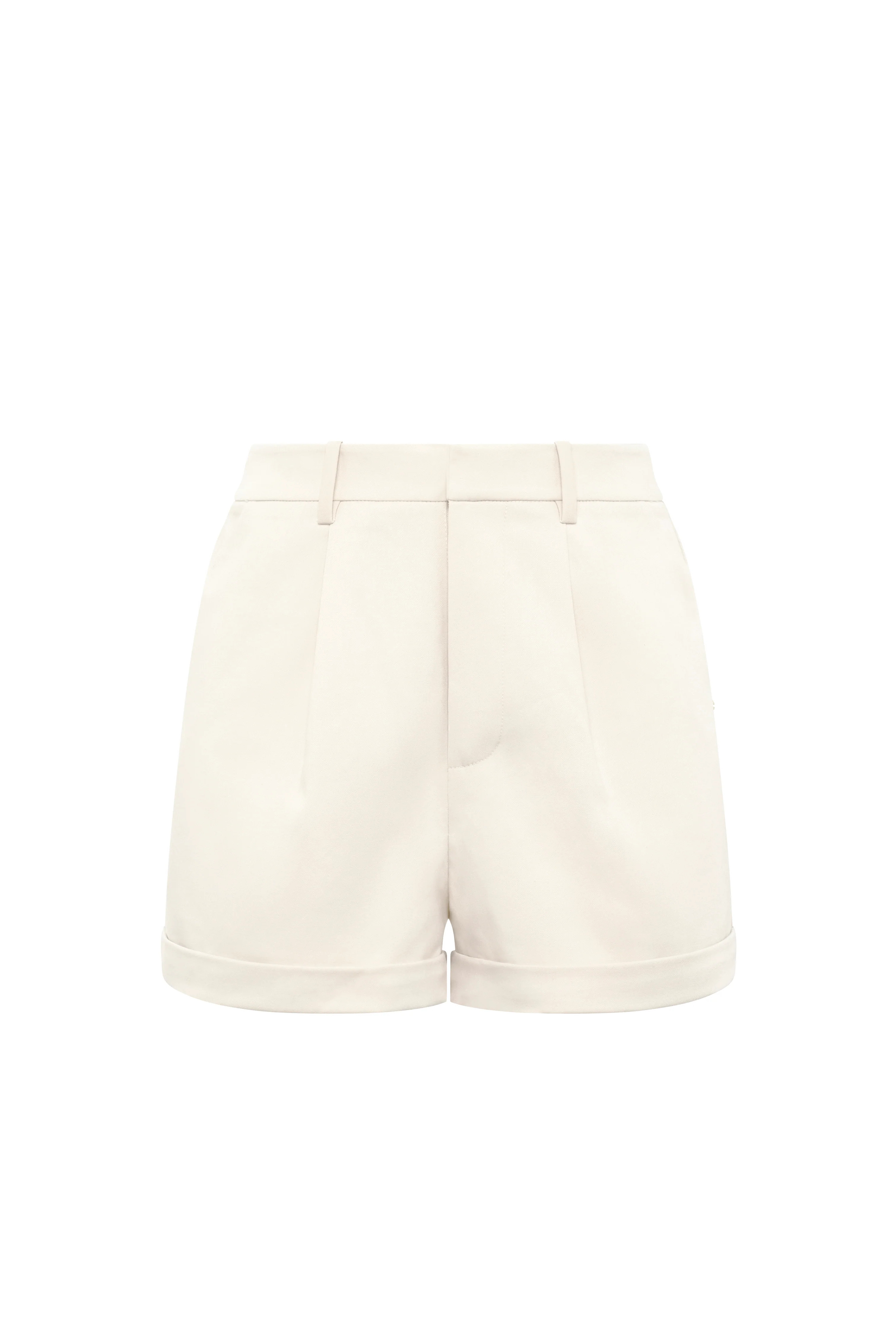Pleated Wide Leg Short (Stone) | Holland Cooper