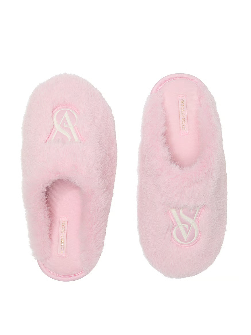 Buy Luxe Plush Closed-Toe Slippers, Washed Pretty Blossom - Order Slippers online - Victoria's Se... | Victoria's Secret (US / CA )