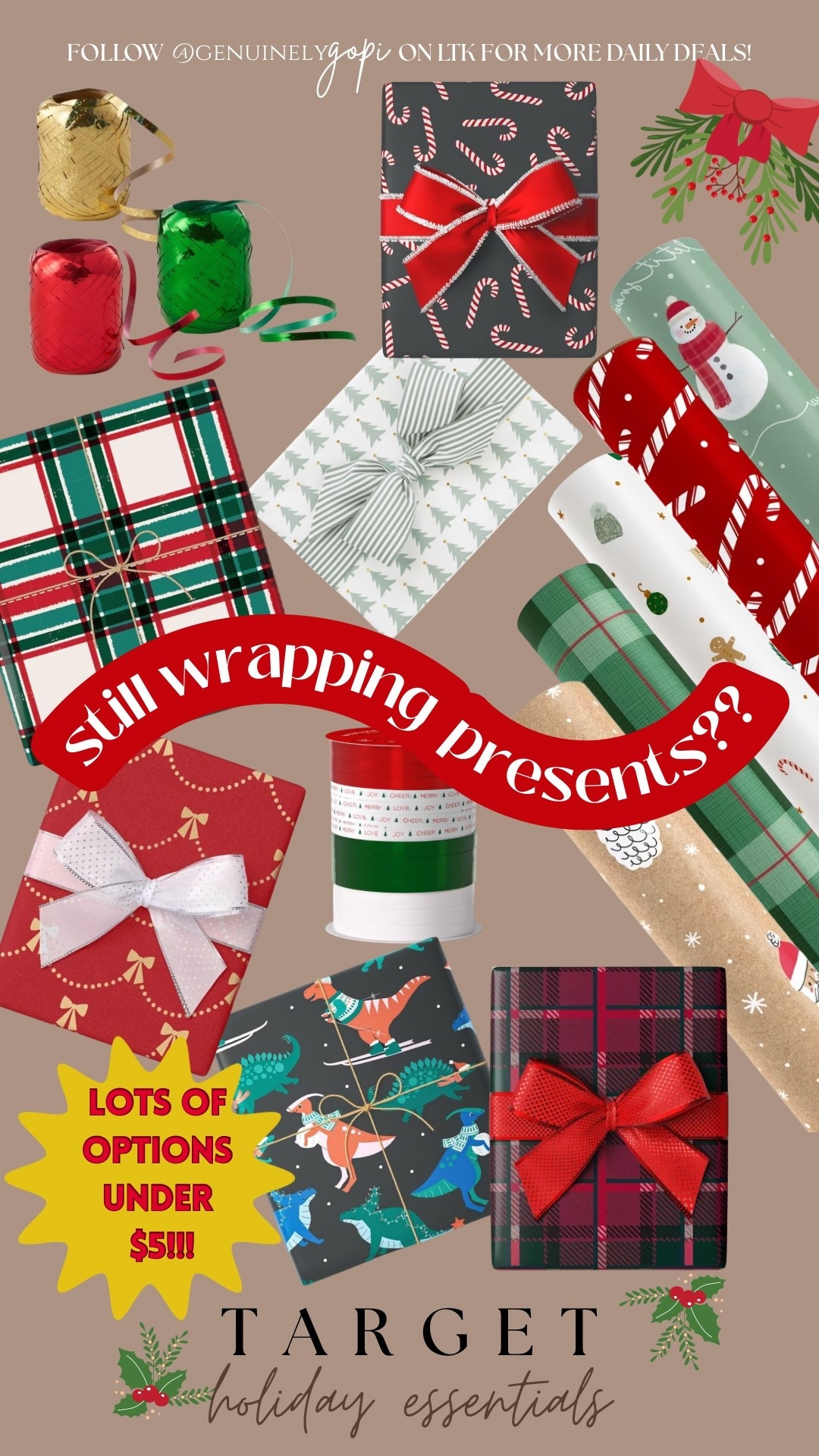 Target holiday essentials, holiday wrapping paper, on sale

#LTKHoliday #LTKKids #LTKSaleAlert