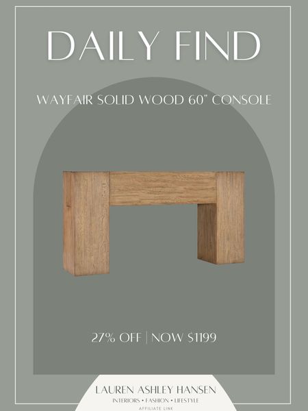How stunning is this solid wood console table from Wayfair! It has an interlocking feature on top and a stunning rustic wood look. On sale right now for Wayfair’s Wayday Savings Event! 
 

#LTKstyletip #LTKhome #LTKsalealert