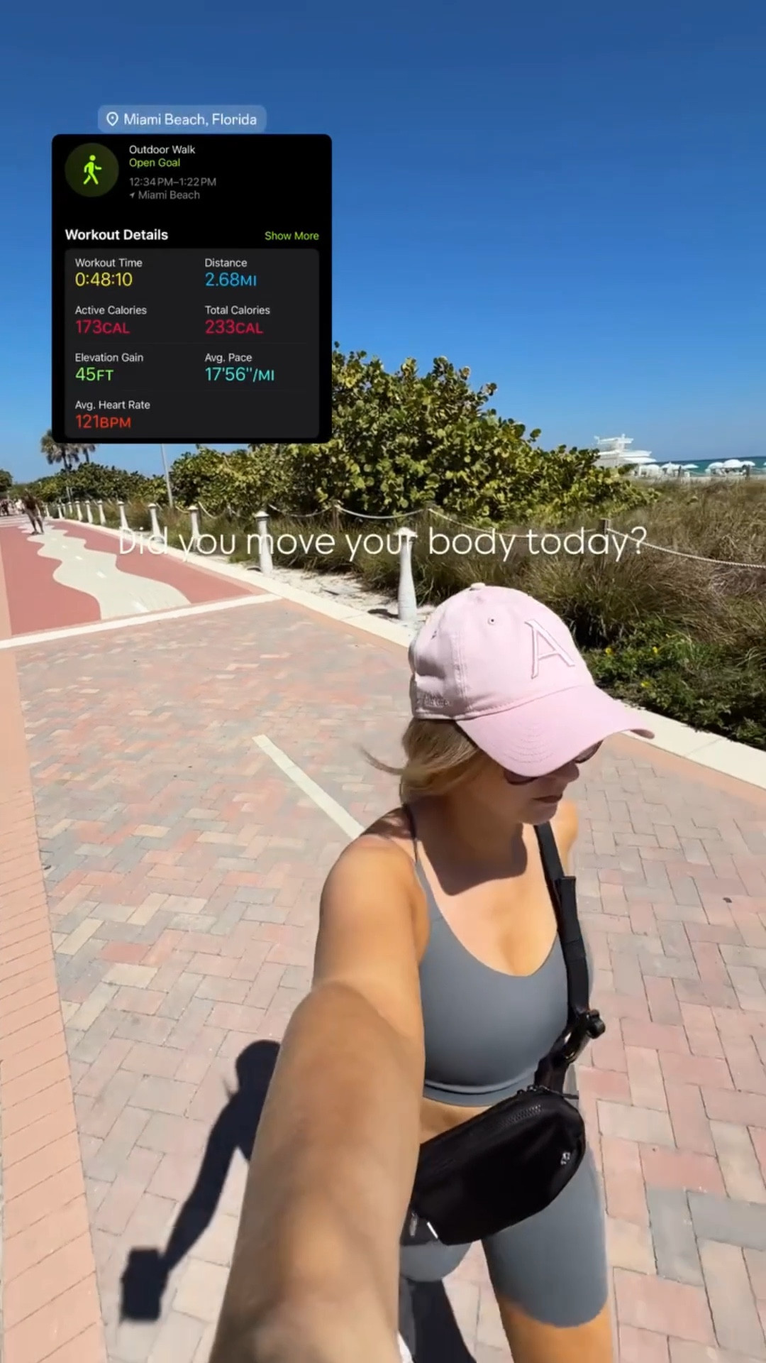 Did you move your body today?
Walking along Miami Beach and doing my steps! 

Two piece set, athleisure set, running sneakers 

#LTKWatchNow #LTKActive #LTKStyleTip
