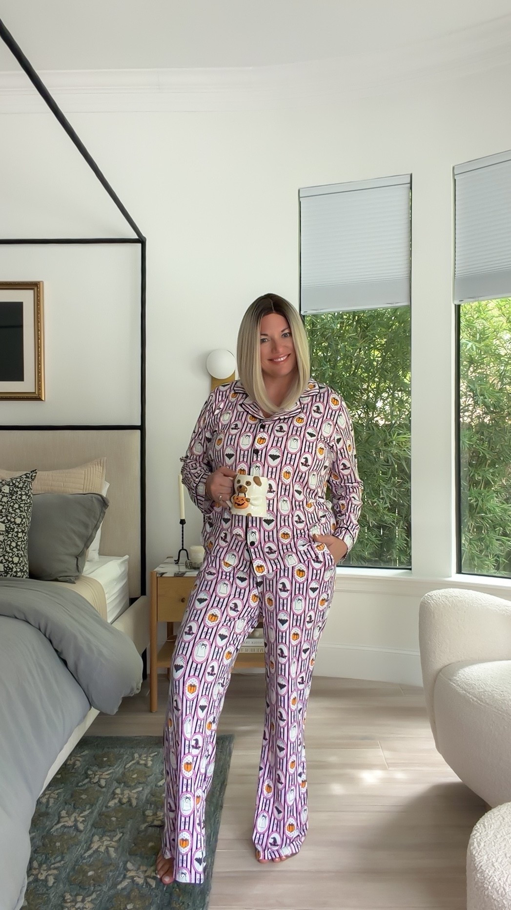Cute & cozy Halloween pjs 👻 @Caden Lane 
Womens is sold out but kids is still available